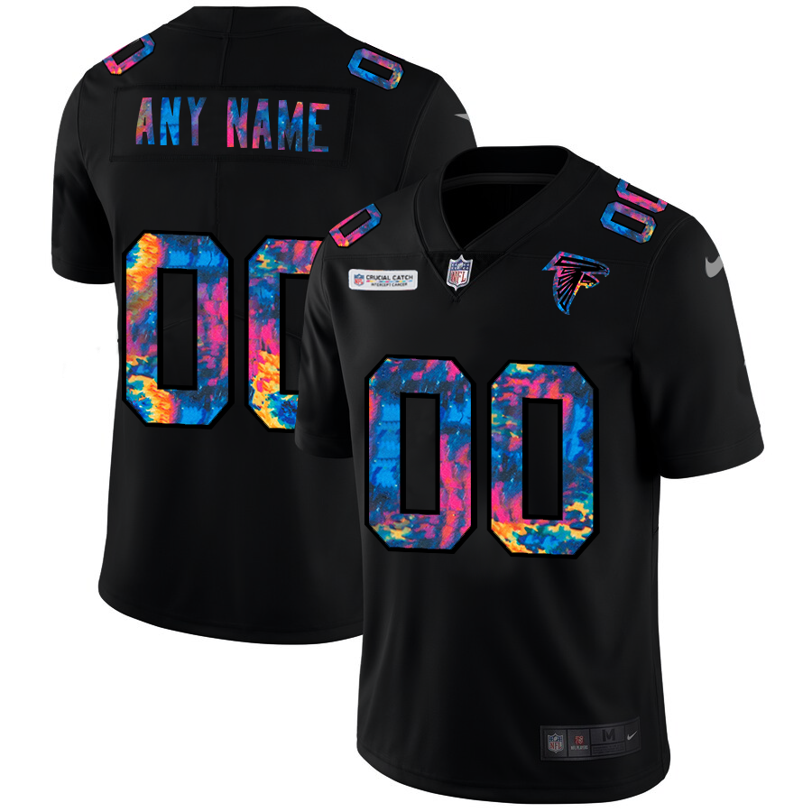 Atlanta Falcons Custom Men Nike MultiColor Black 2020 NFL Crucial Catch Vapor Untouchable Limited Jersey->customized nfl jersey->Custom Jersey